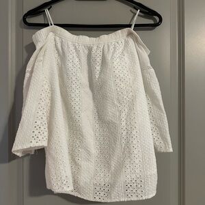 Abercrombie & Fitch White Eyelet Blouse
